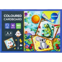 Carton color dublu 10foi,10cul,180gr/m2, A4 / Centrum