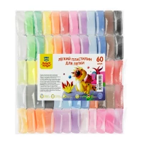 Plastilina usoara 60 cul. MULTI PULTI