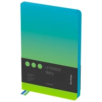 Agenda nedatata, A5, 136 file, imitatie de piele, Berlingo "Radiance", gradient albastru/verde Berlingo