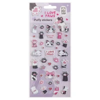 Abtibilduri decorative 3D "Love Paws", 10*23cm  MESHU