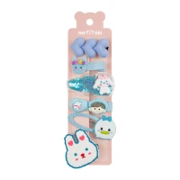 Agrafe de par , albastre, set 6 buc, MESHU