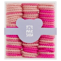 Elastice pentru par,set 90 buc. roz, MESHU