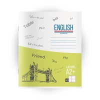 Caiet 48 foi linii mari. English Notebook. Level A2+