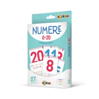 27 de cartonase. Numere 0-20 și semne matematice