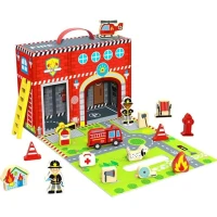 Jucarie cutie cu figurine-Pompieri TY203 (48111)